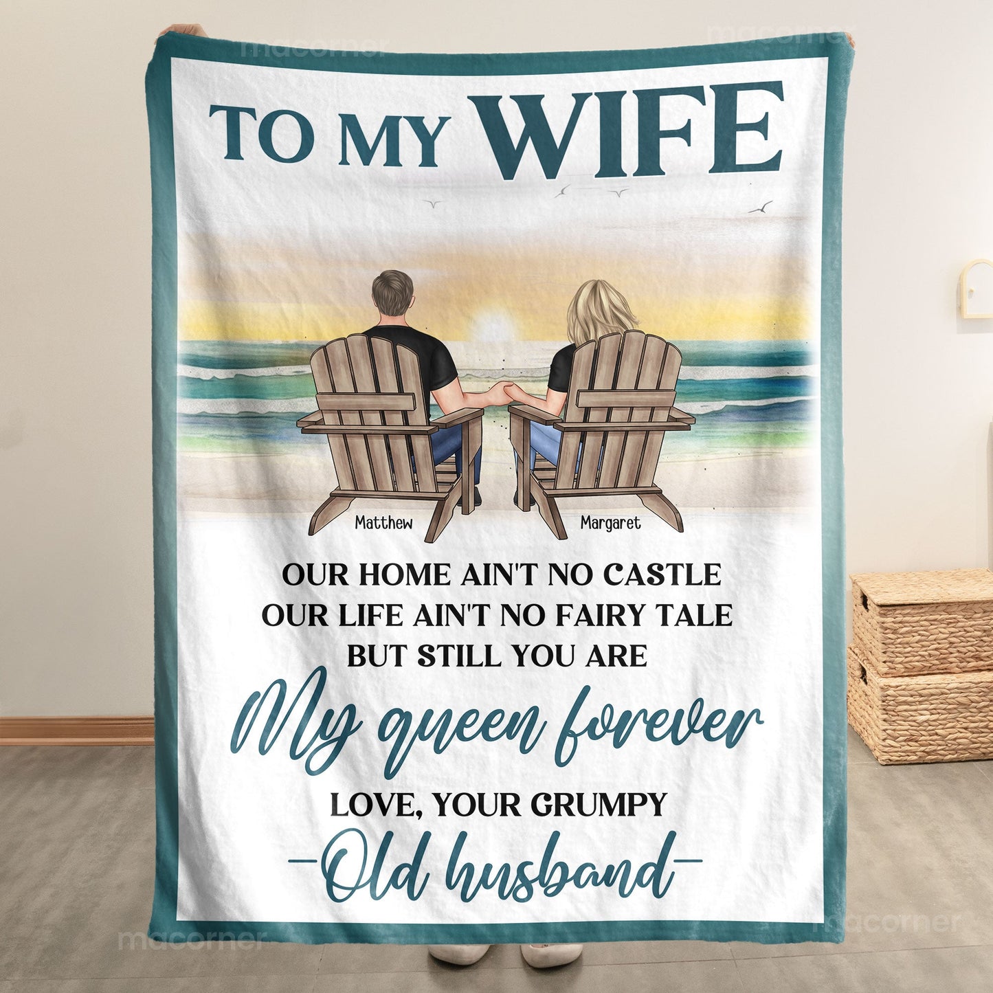 Our Home Ain't No Castle - Personalized Custom Blanket For My Wife