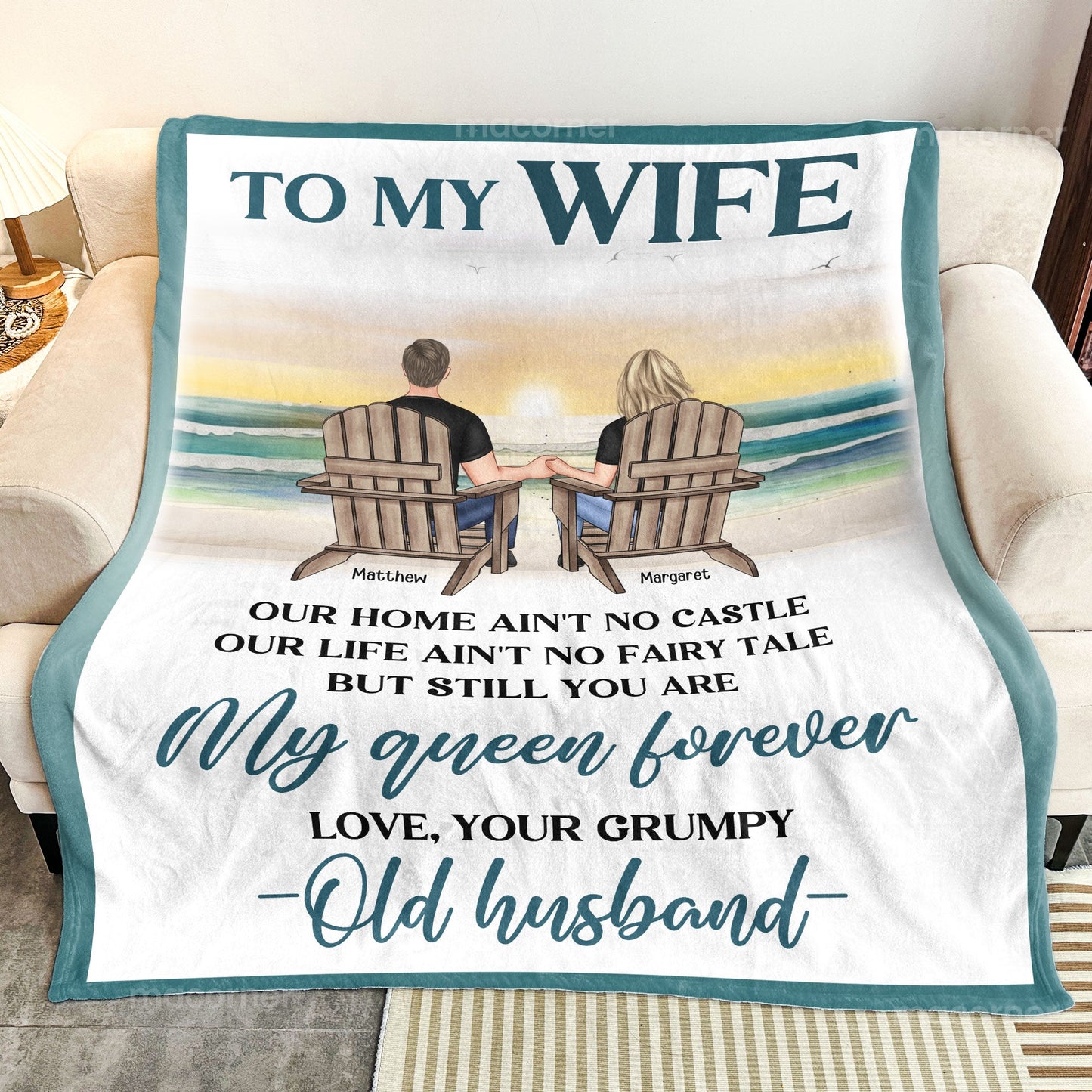 Our Home Ain't No Castle - Personalized Custom Blanket For My Wife