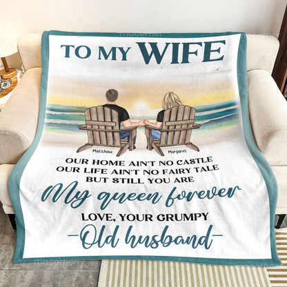 Our Home Ain't No Castle - Personalized Custom Blanket For My Wife