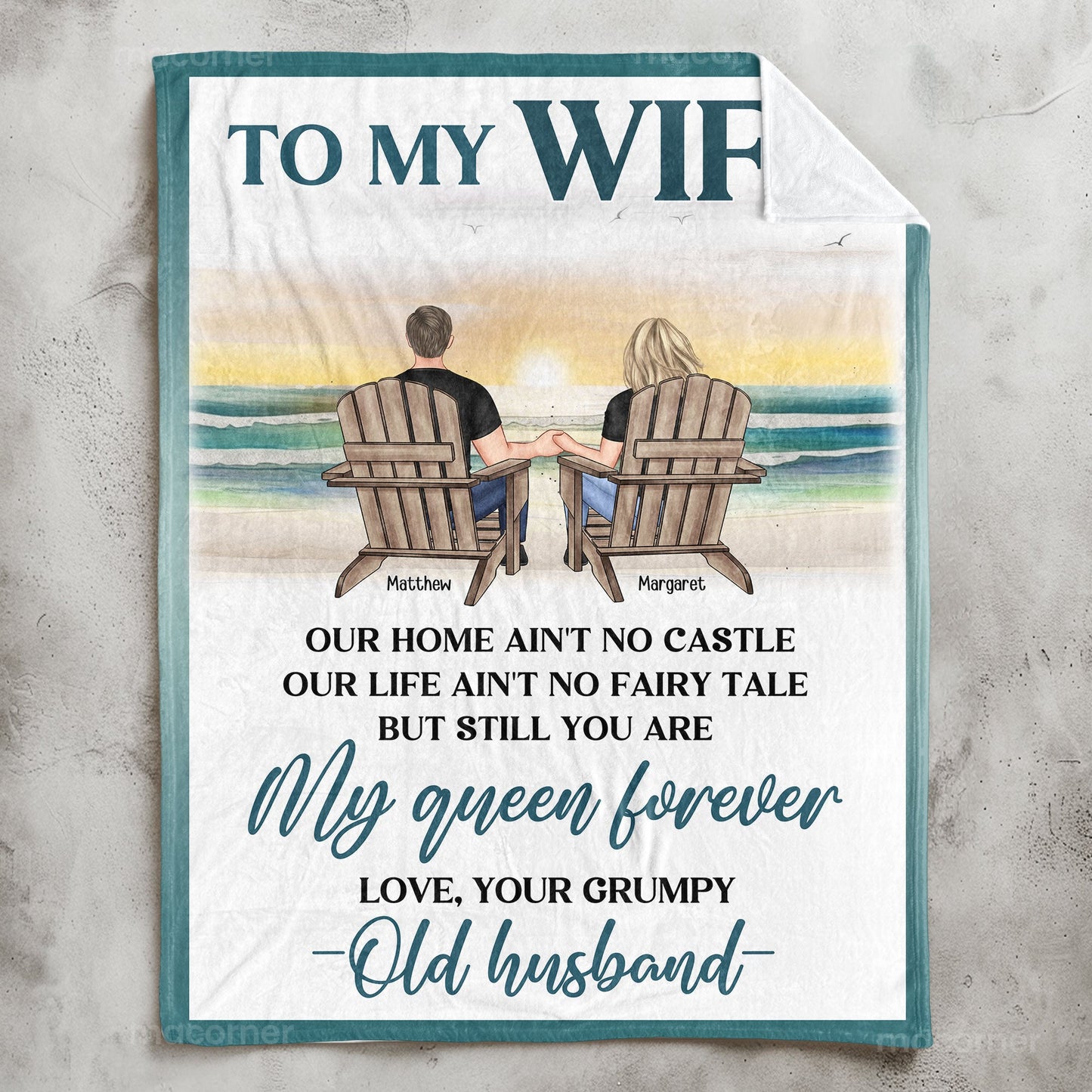 Our Home Ain't No Castle - Personalized Custom Blanket For My Wife