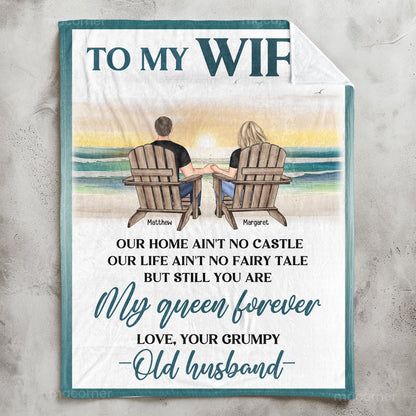 Our Home Ain't No Castle - Personalized Custom Blanket For My Wife