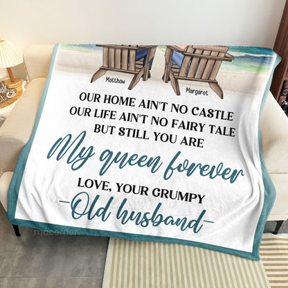 Our Home Ain't No Castle - Personalized Custom Blanket For My Wife