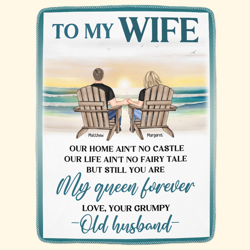 Our Home Ain't No Castle - Personalized Custom Blanket For My Wife