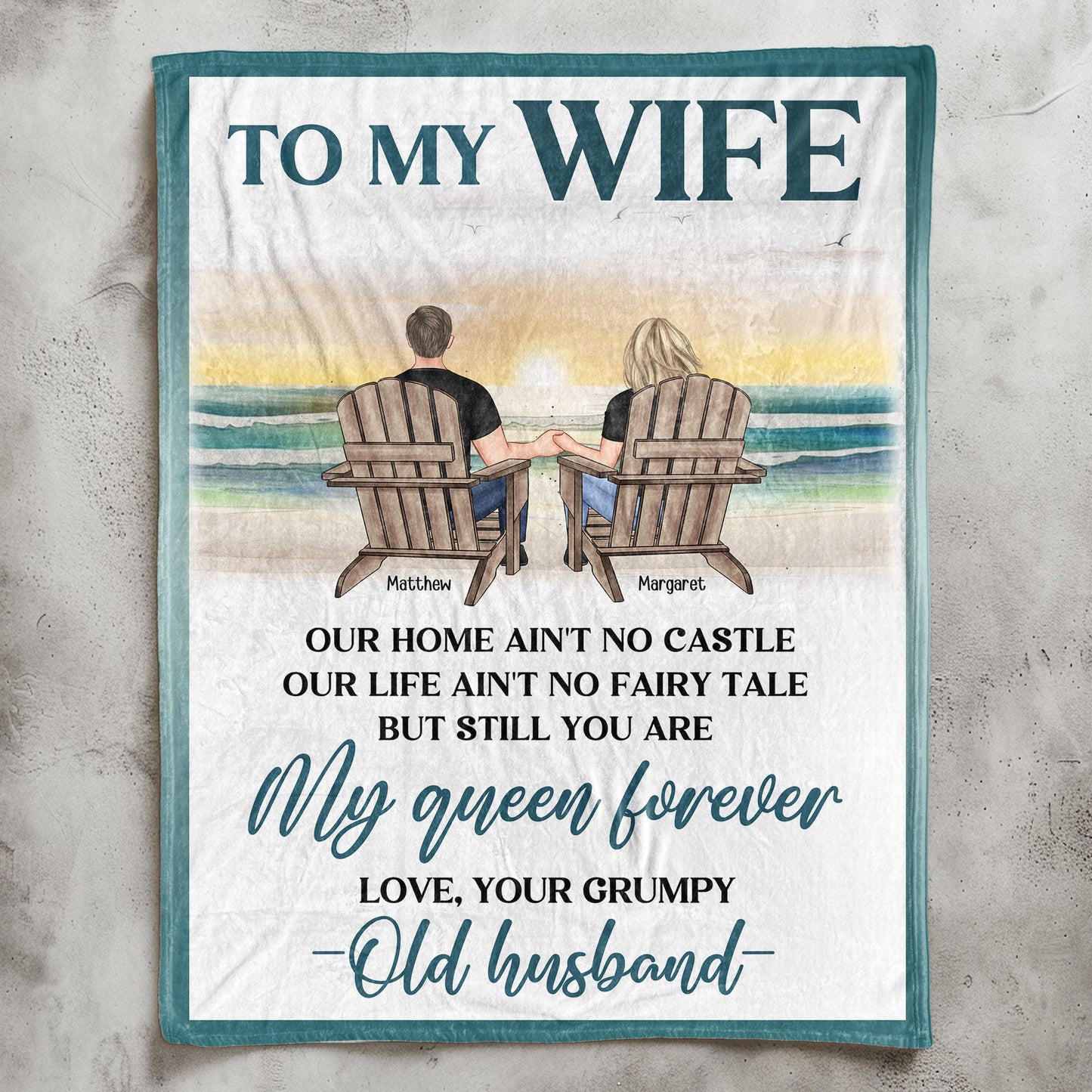 Our Home Ain't No Castle - Personalized Custom Blanket For My Wife