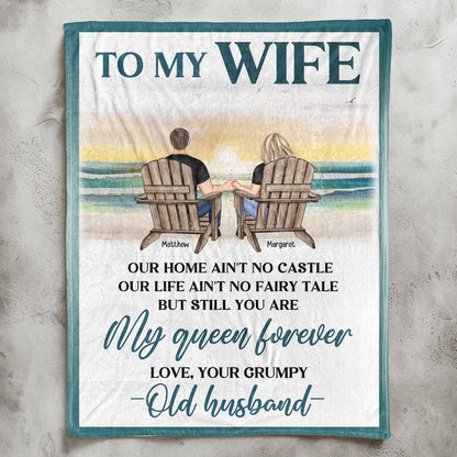 Our Home Ain't No Castle - Personalized Custom Blanket For My Wife