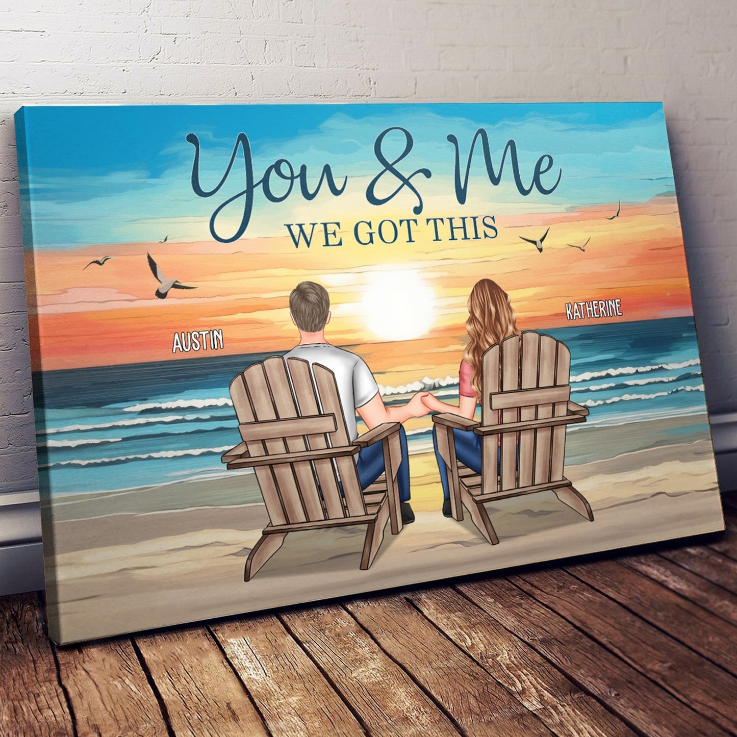 Turn Your Love Into Art You & Me We Got This - Personalized Wrapped Canvas