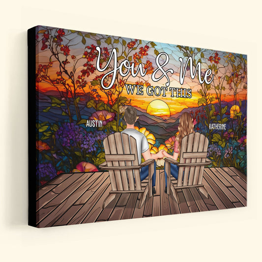 Personalized 'You & Me We Got This' Couple Canvas Wall Art - Custom Names