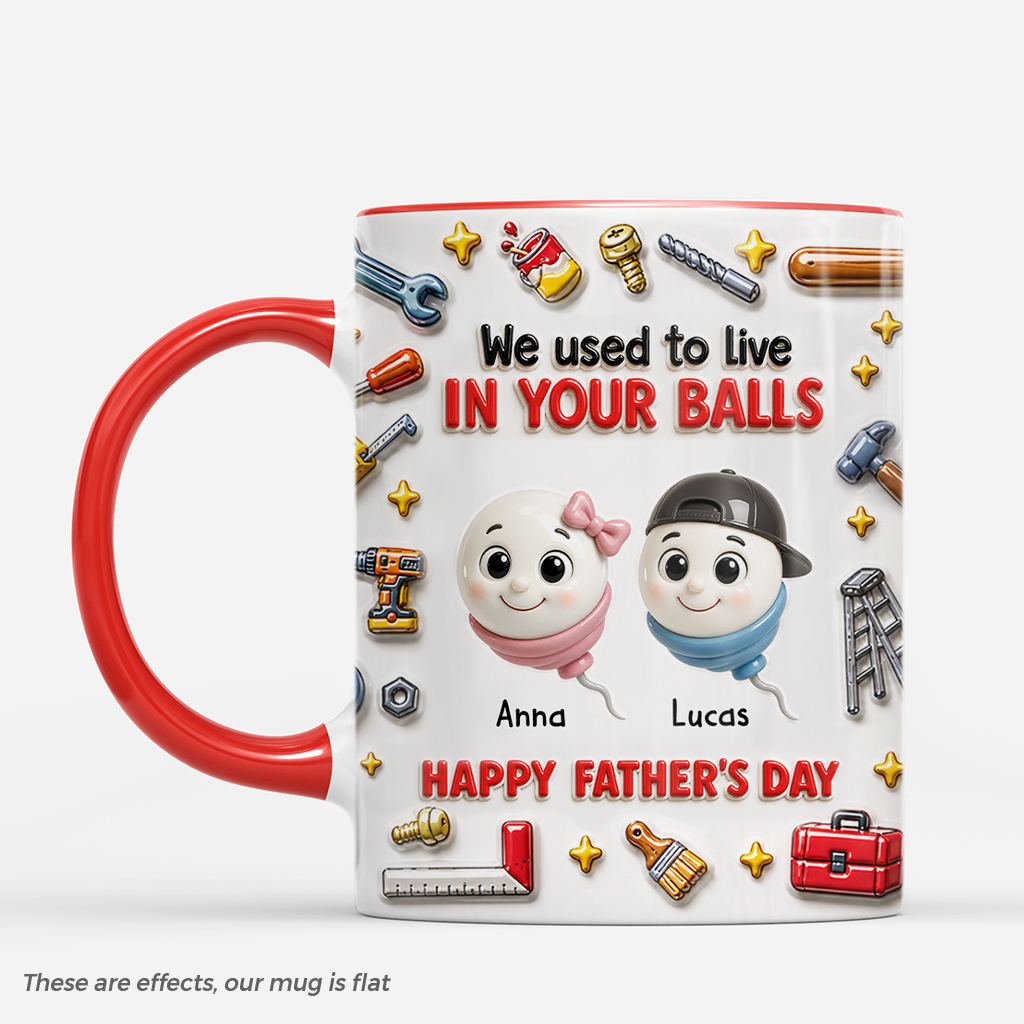 Personalized Father's Day Balls Mug for Dad with personalized design details for meaningful gifting