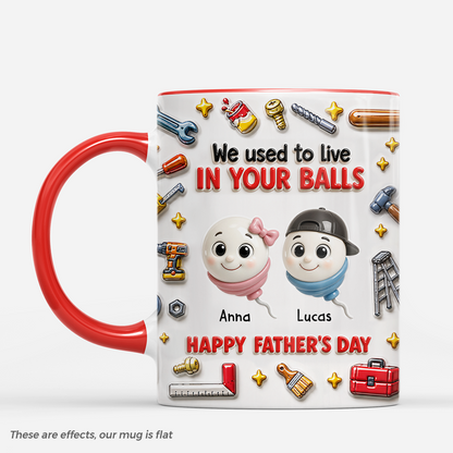 Personalized Father's Day Balls Mug for Dad with personalized design details for meaningful gifting