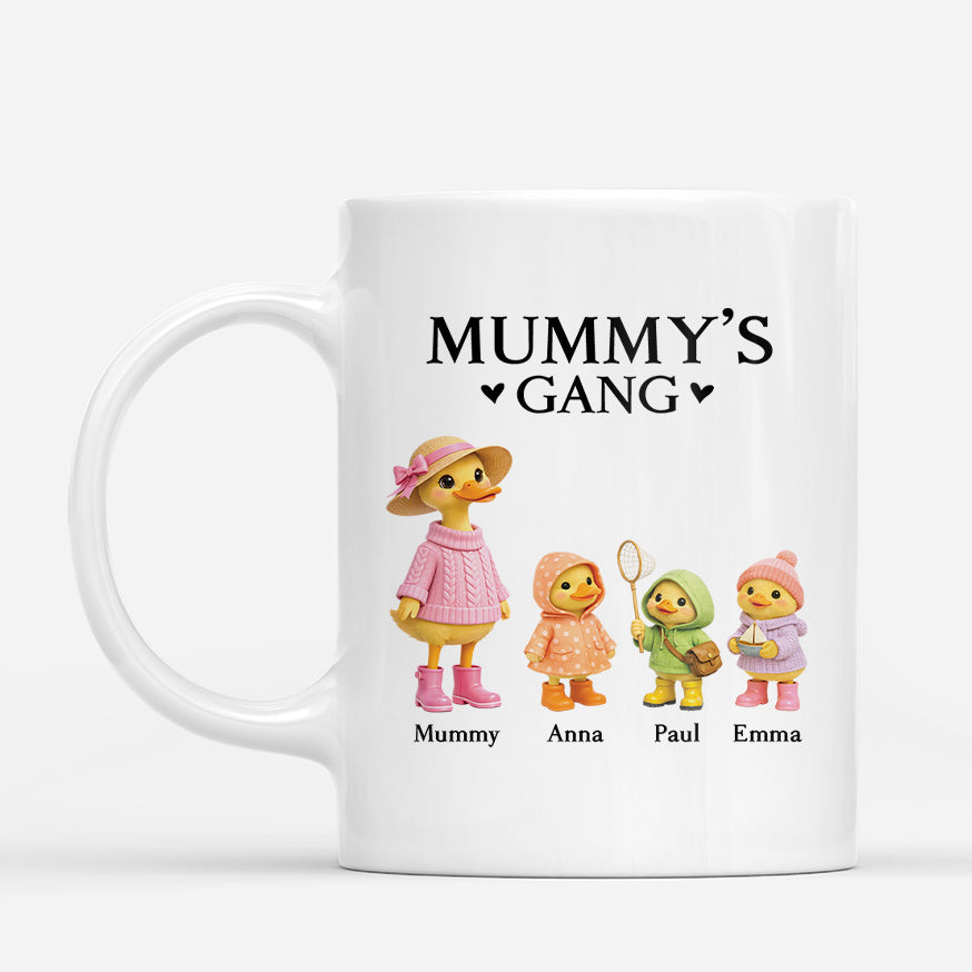 “Mummy’s Gang” Personalized Family Duck Mug - Gift for Mum/Dad