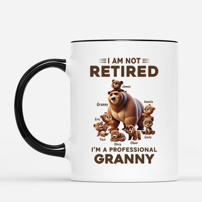"I’m Not Retired" Personalized Grandpa Bear Mug - Father’s Day Gift for Grandad