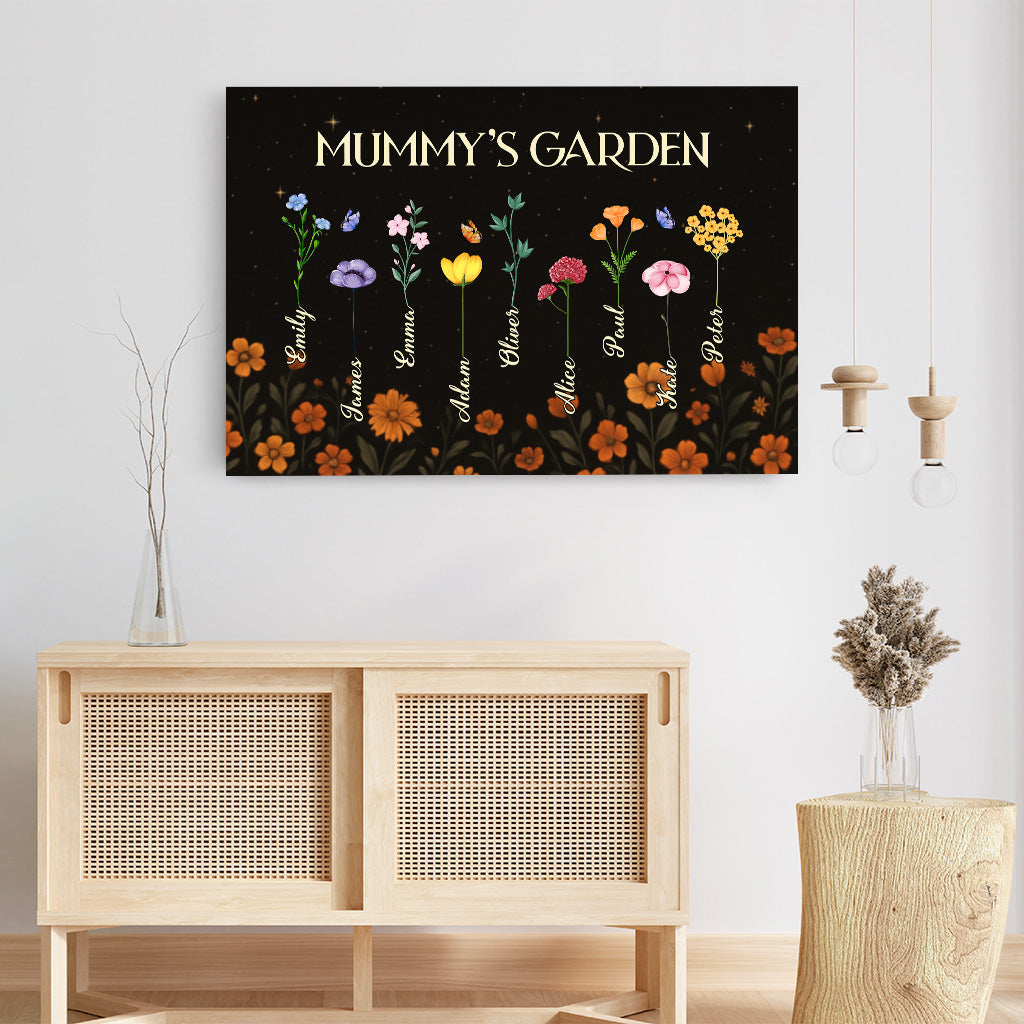 Personalised Mummy’s Garden Canvas / Poster - Gift For Mum
