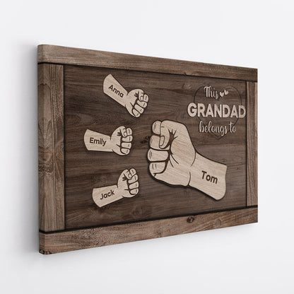 This Grandad Belongs To - Personalized Canvas / Poster