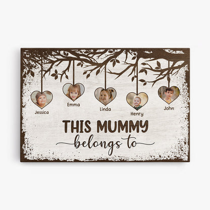 This Grandma/Mummy Belongs To - Personalized  Canvas / Poster