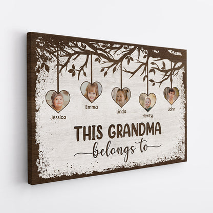 This Grandma/Mummy Belongs To - Personalized  Canvas / Poster