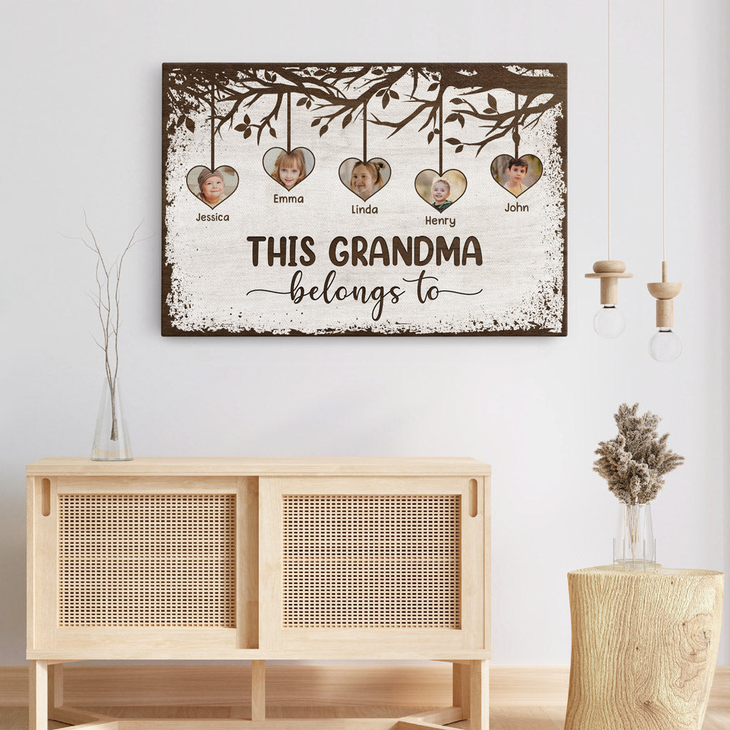 This Grandma/Mummy Belongs To - Personalized  Canvas / Poster