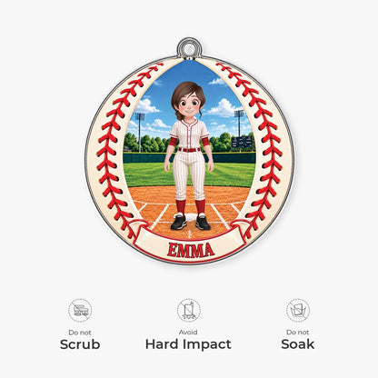 Personalized Sport Player Acrylic Ornament - Custom Keepsake for Youth Athletes