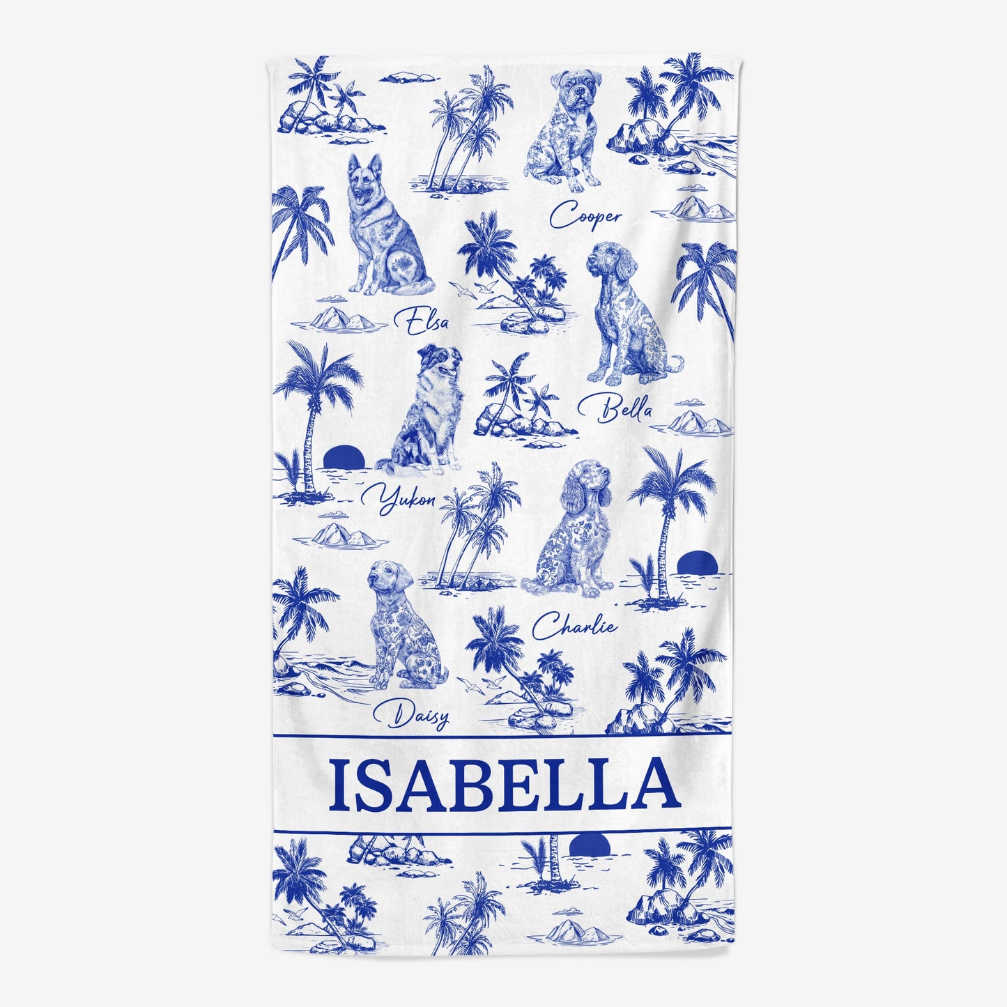 Personalized Dog Beach Towel - Unique Dog Lover Presents