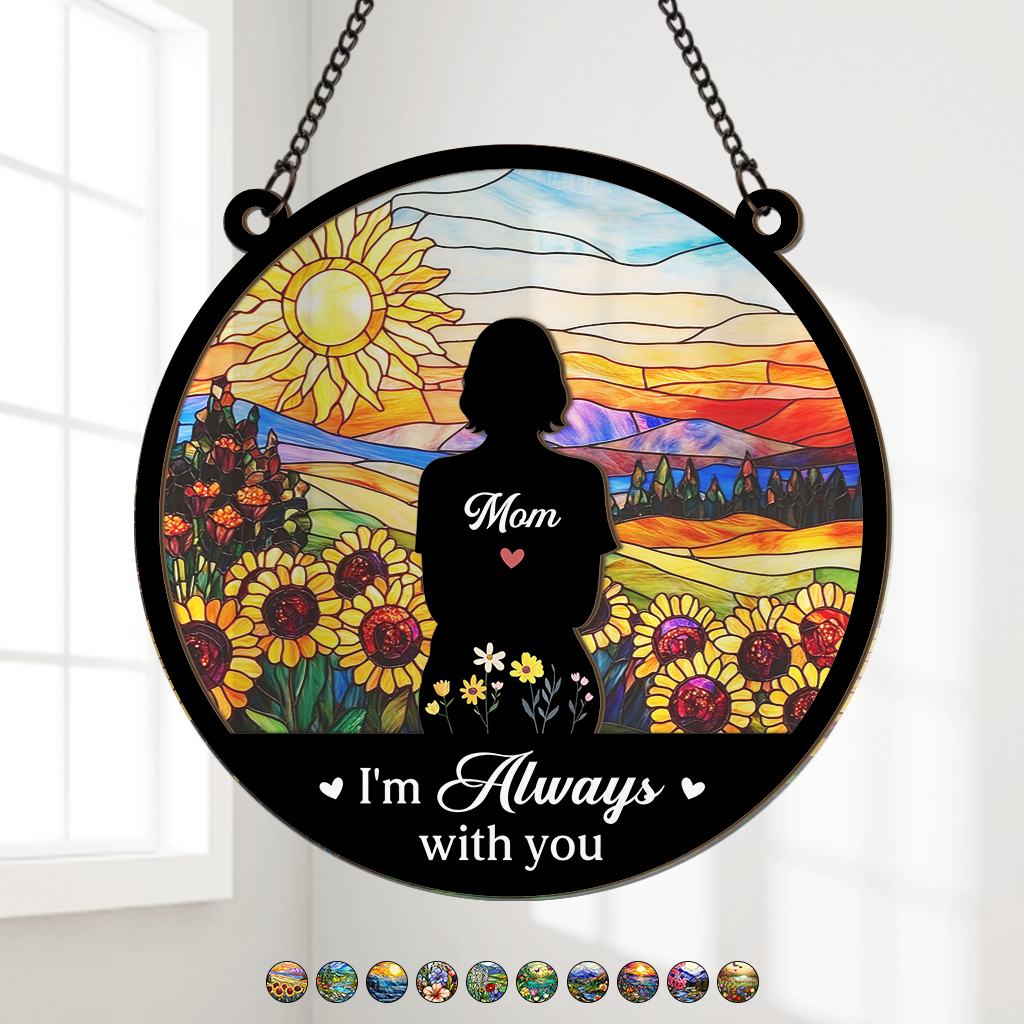 Personalized Memorial Suncatcher - Sympathy Gift for Loss of Mom or Dad