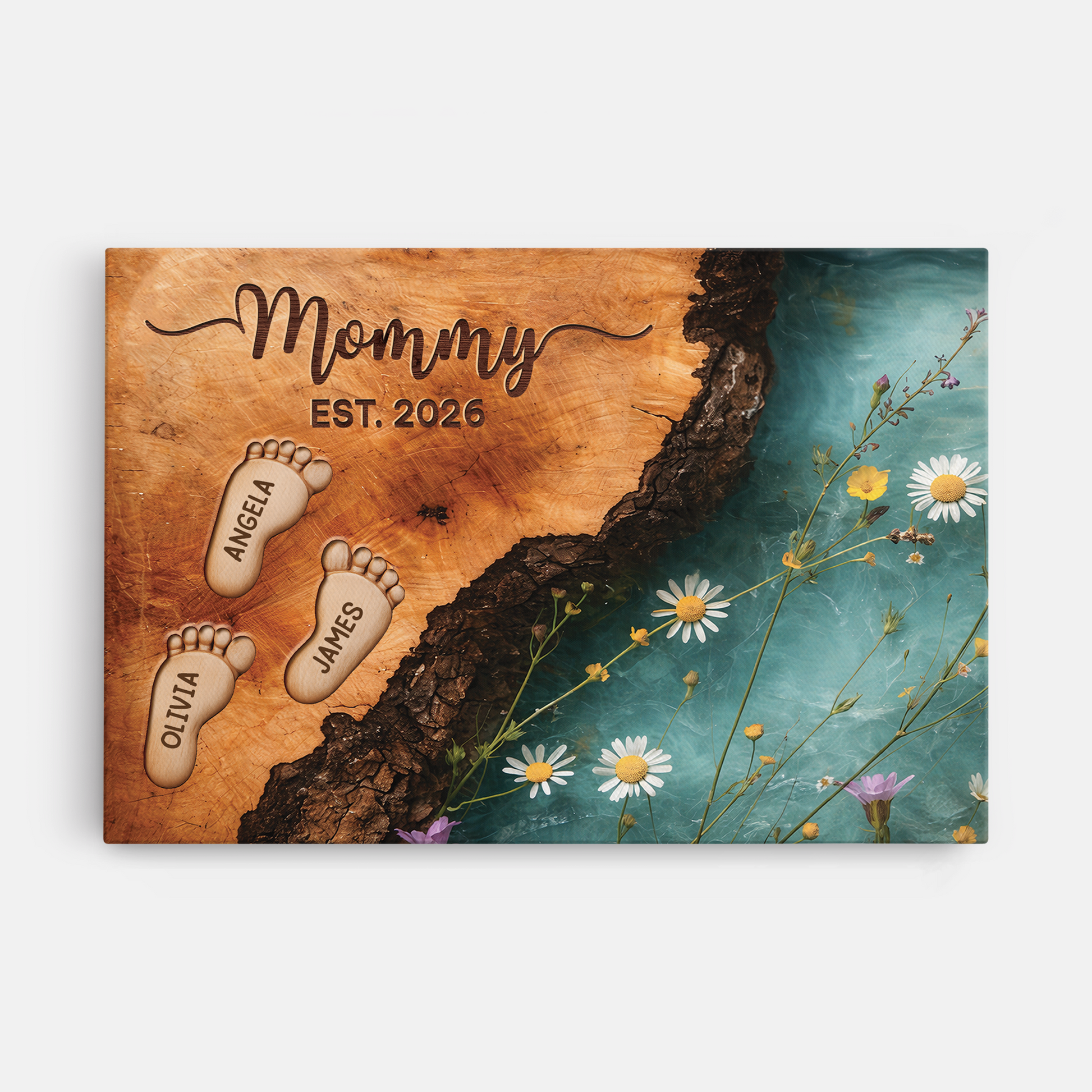 Personalized Mommy Est Canvas / Poster - Custom Gifts For Mom/Dad