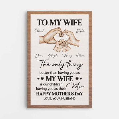 Personalized “To My Wife” Canvas / Poster - Mother’s Day Gift from Husband