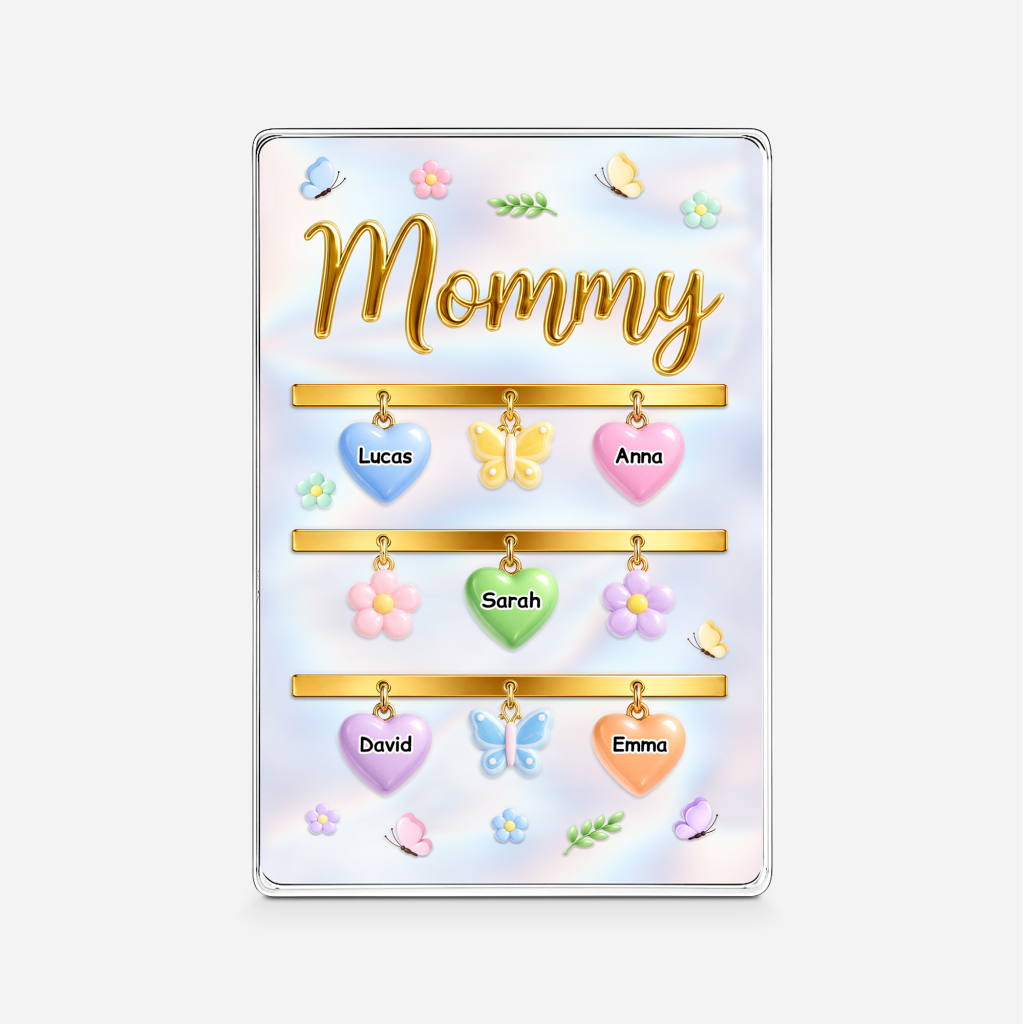 Personalized Acrylic Plaque for Mom - Custom Keepsake Gift for Grandma