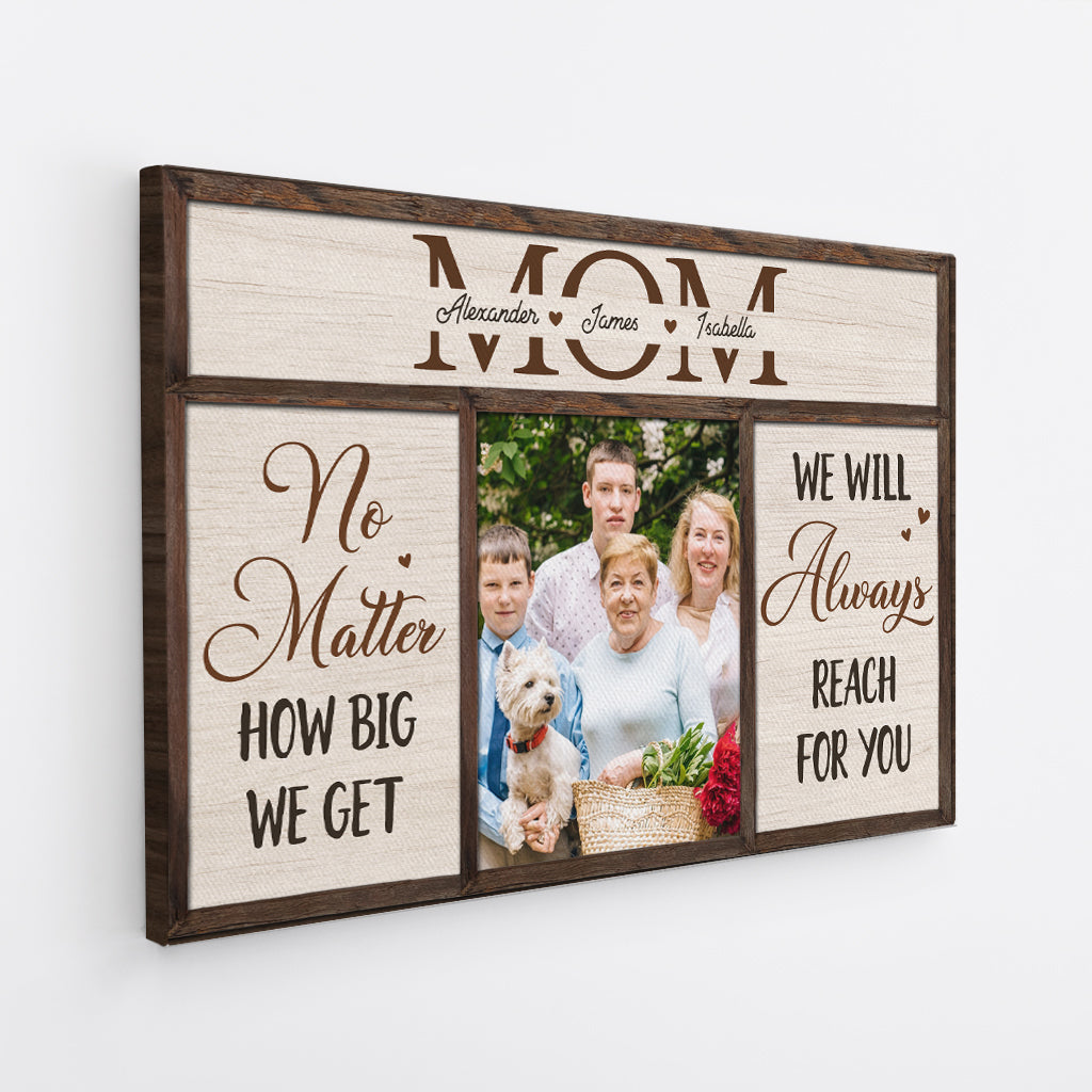 "Always Reach For You" Personalized Family Photo Canvas / Poster