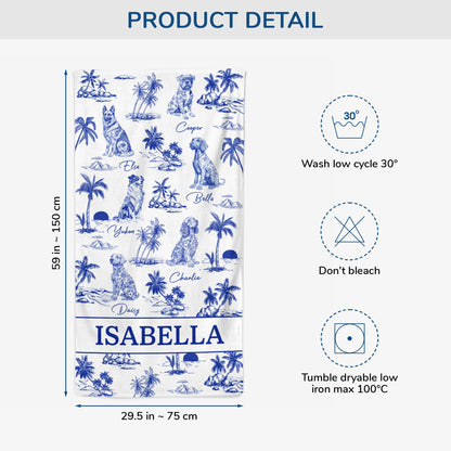 Personalized Dog Beach Towel - Unique Dog Lover Presents