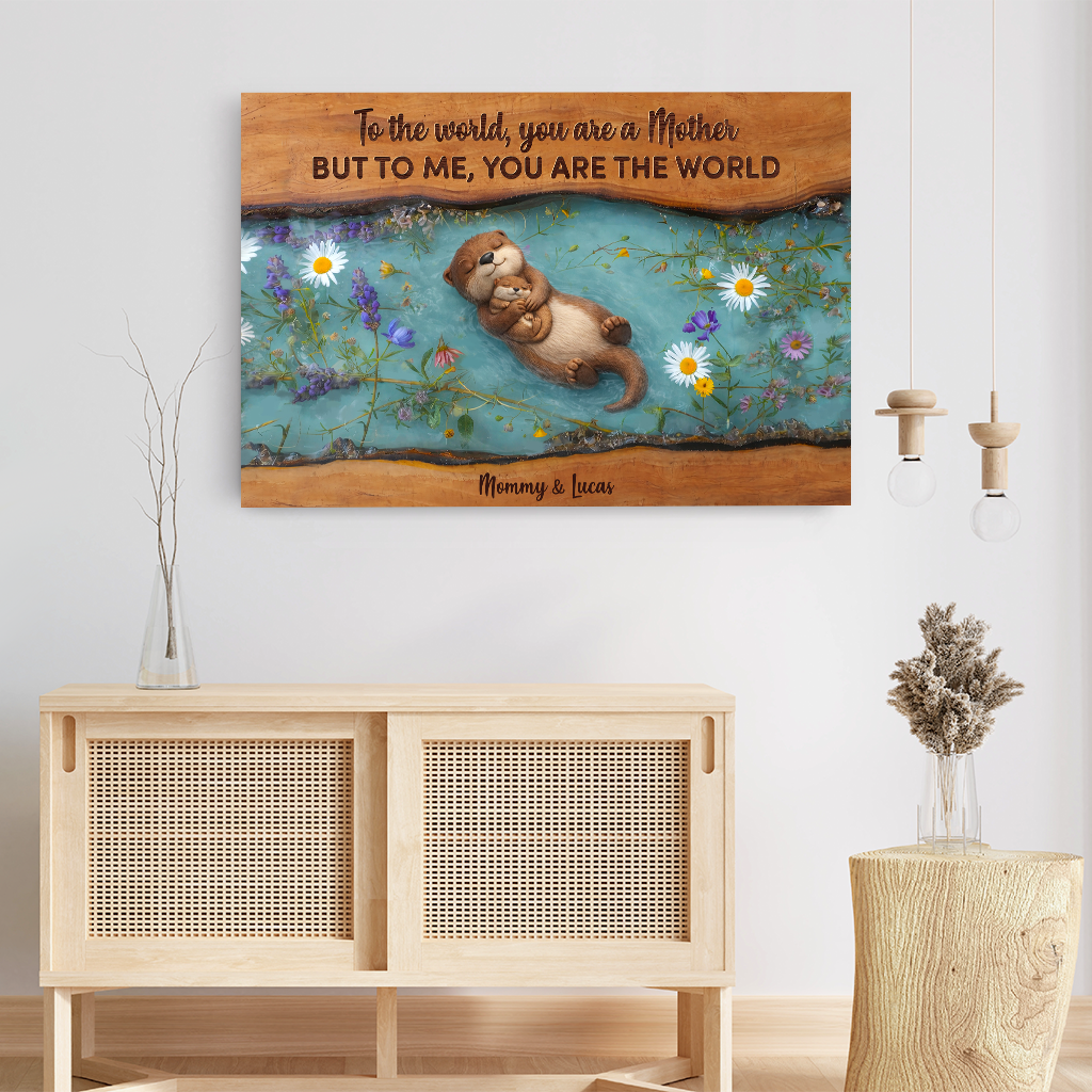Personalized To The World You Are A Mother Canvas / Poster - Custom Gifts For Mom