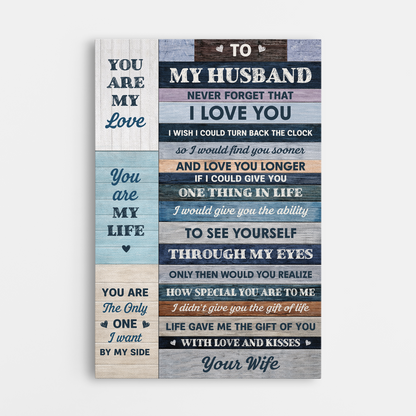 Personalised To My Wife Canvas / Poster from Husband - Custom Gift for Couples