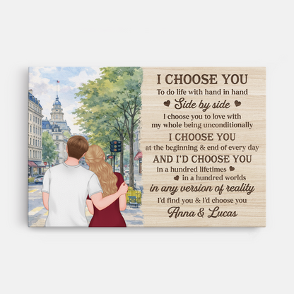 I Choose You - Personalized Canvas / Poster Gifts for Couples