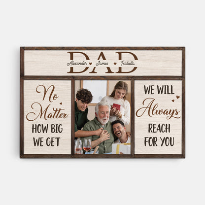 "Always Reach For You" Personalized Family Photo Canvas / Poster