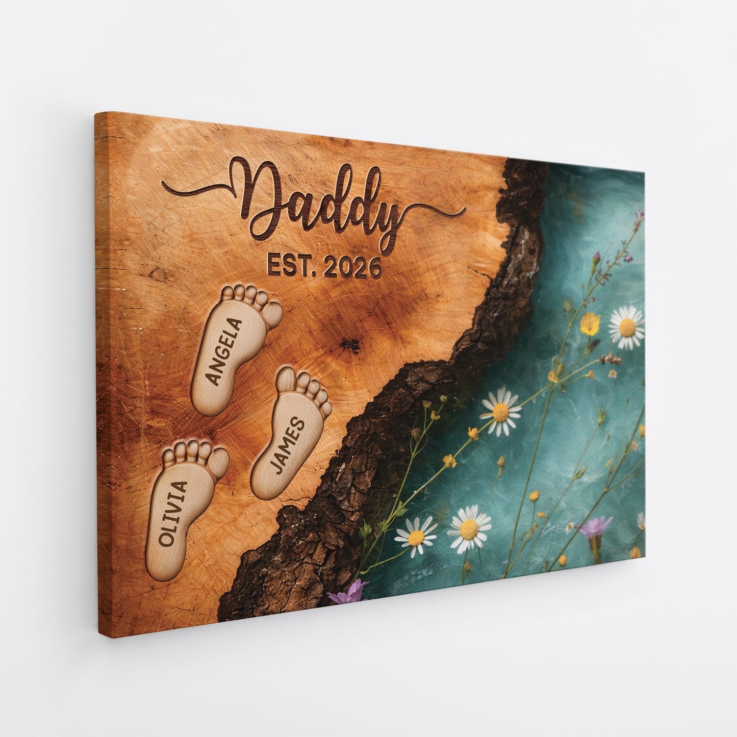 Personalized Mommy Est Canvas / Poster - Custom Gifts For Mom/Dad