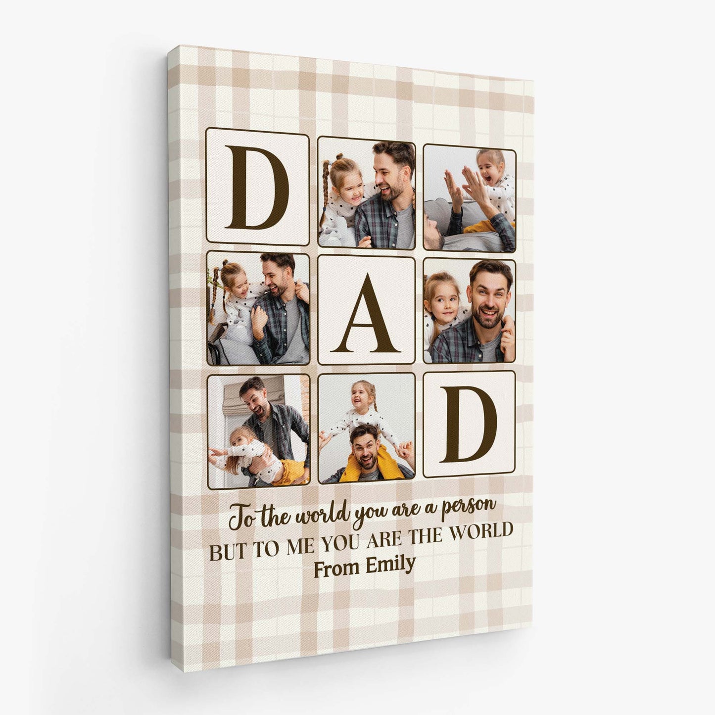 Personalised Custom Photo Canvas / Poster - Gift for Mom, Dad & Grandparents