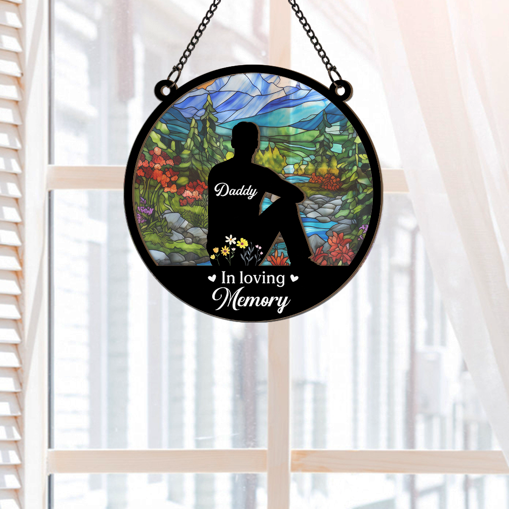 Personalized Memorial Suncatcher - Sympathy Gift for Loss of Mom or Dad