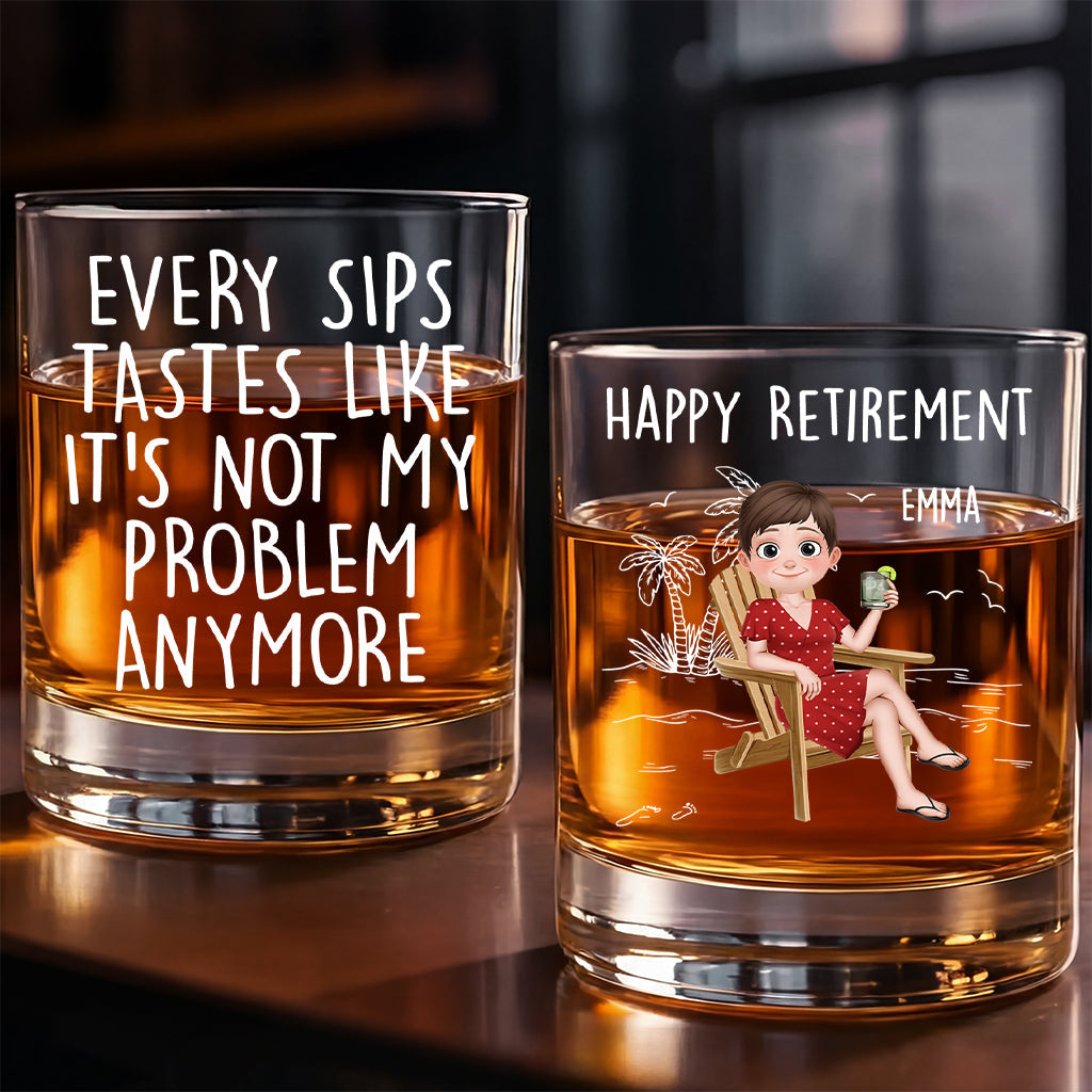Personalized Retirement Whiskey Glass personalization view for Coworker / Boss