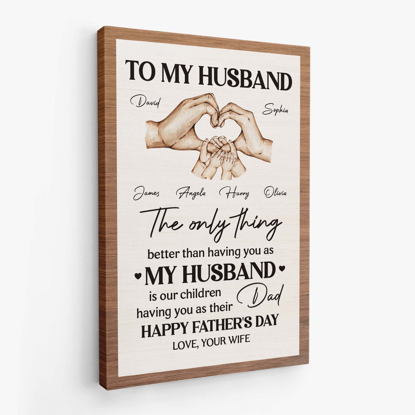 Personalized “To My Wife” Canvas / Poster - Mother’s Day Gift from Husband