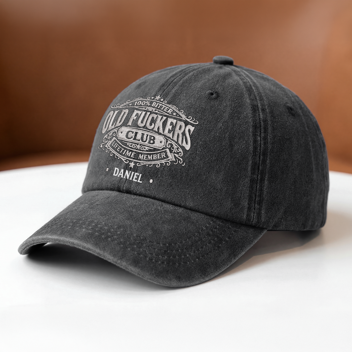 Custom Old Fuckers Club Hat personalization view for Dad