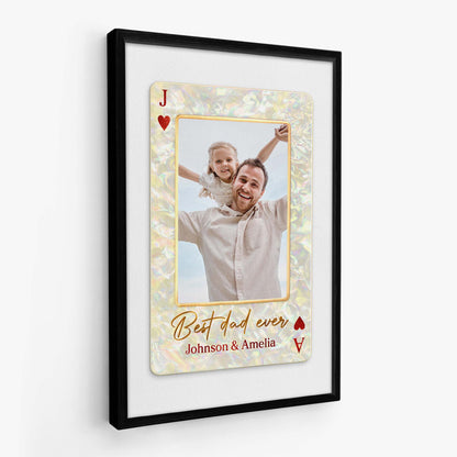 Personalized Custom Playing Card Photo Canvas / Poster - Gifts For Mom/Dad