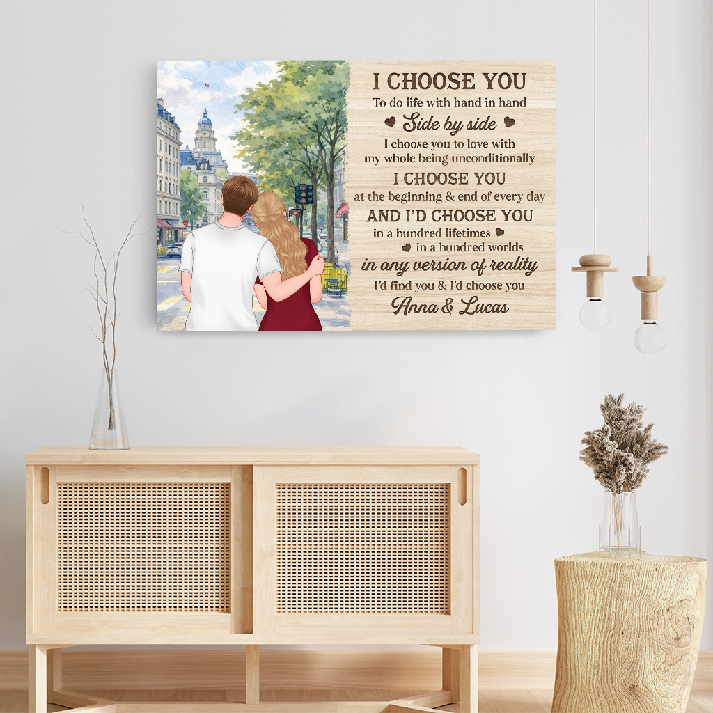 I Choose You - Personalized Canvas / Poster Gifts for Couples