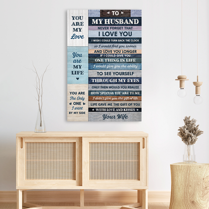 Personalised To My Wife Canvas / Poster from Husband - Custom Gift for Couples
