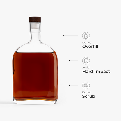 Tumbler material and size view - Custom Personalized Whiskey Decanter Bottle