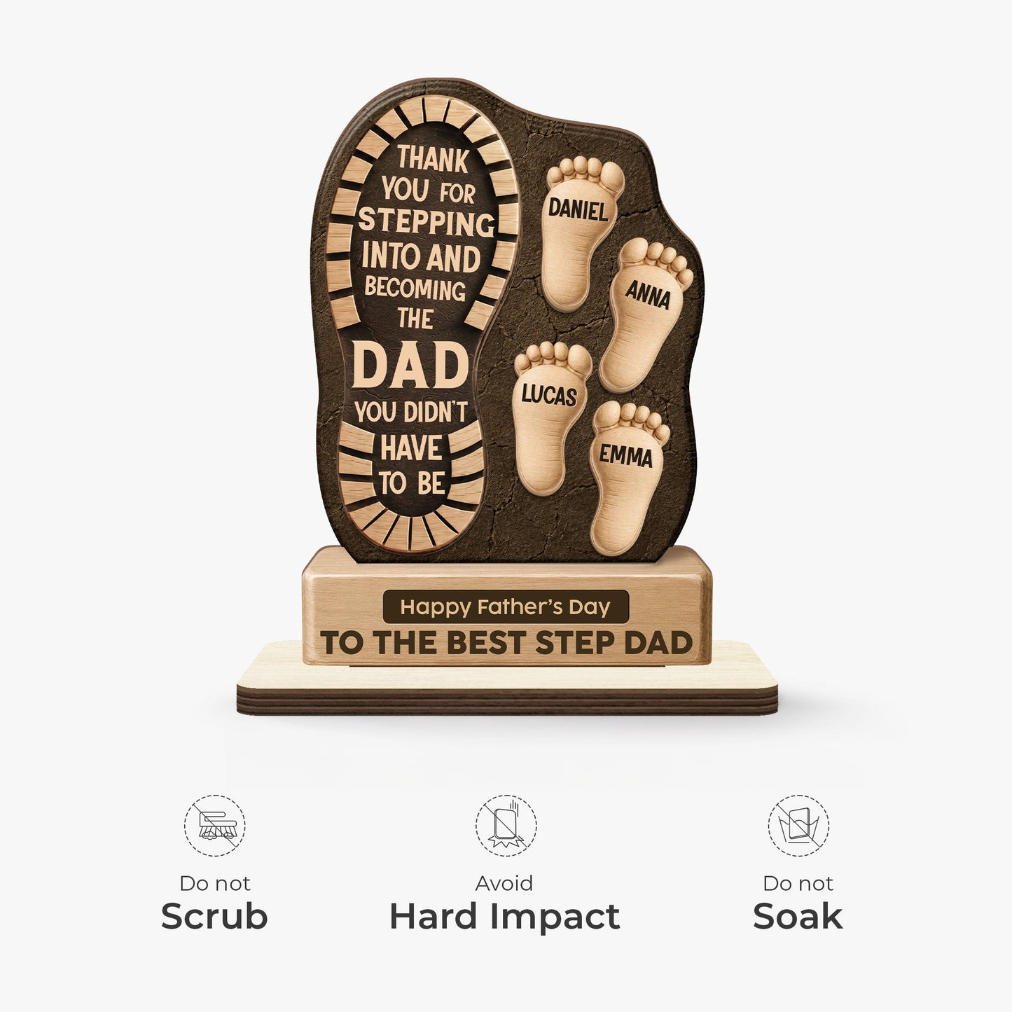 Wood Sign gift-ready design for Stepmom / Stepdad