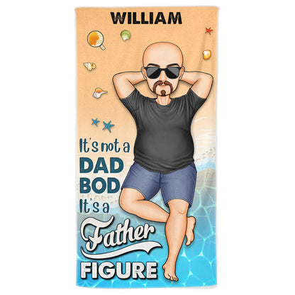 Personalized "Not A Dad Bod" Beach Towel - Father Figure Gift for Dad