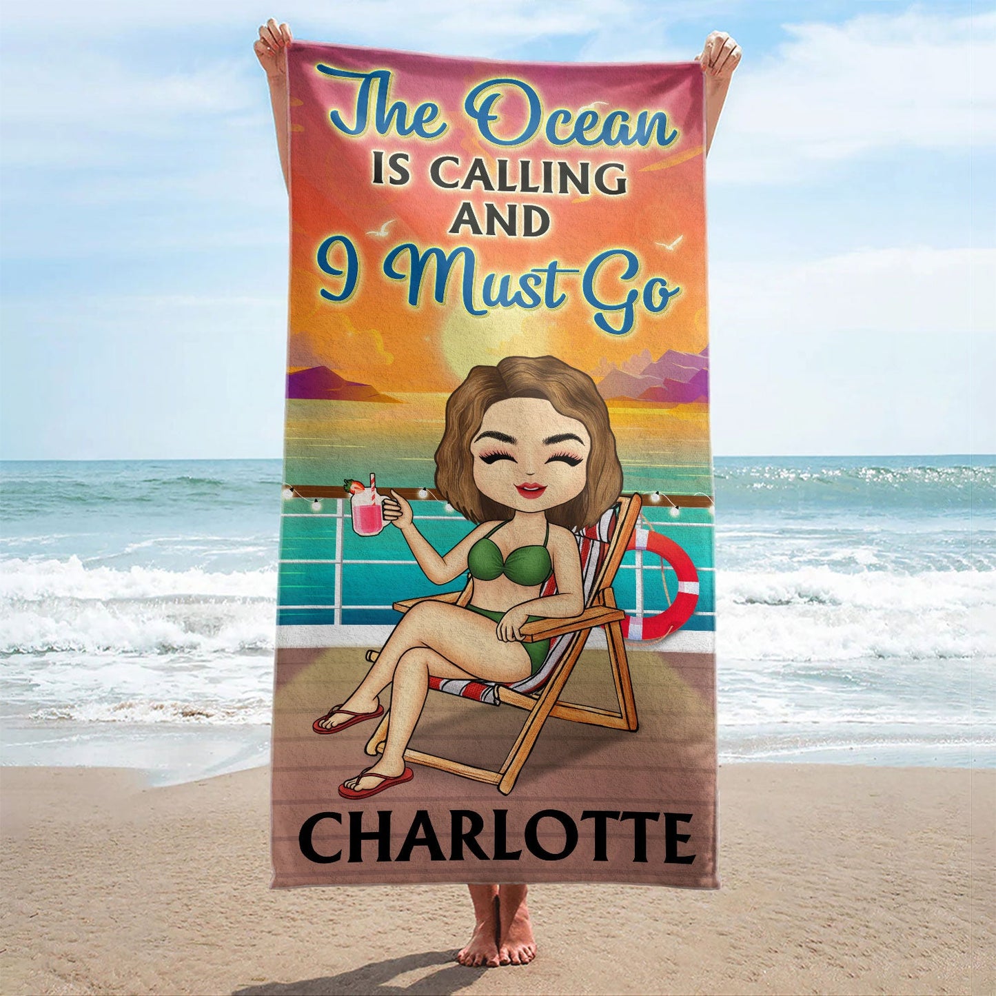 Personalized "Life Is Better On A Cruise" Beach Towel | Custom Travel Gift
