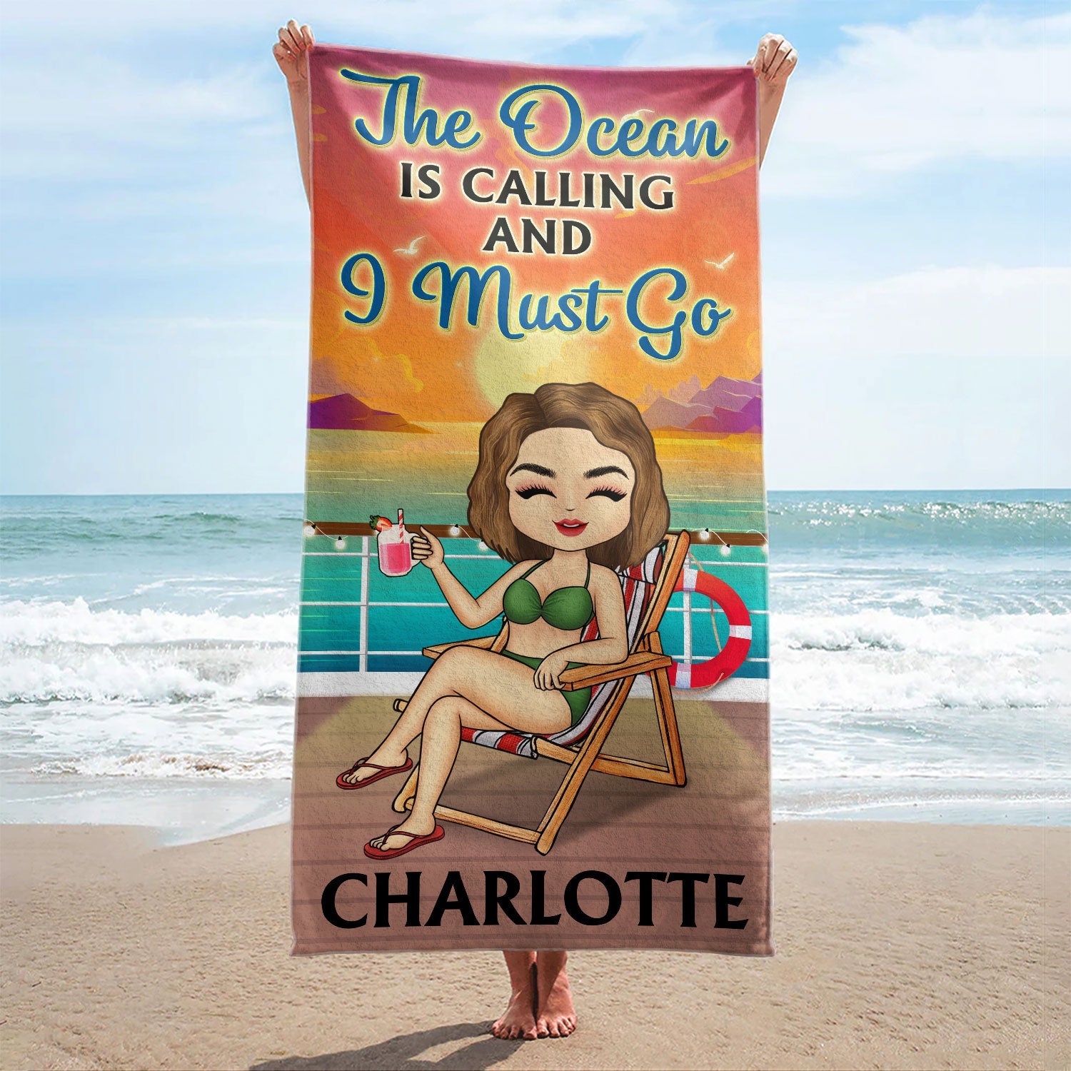 Personalized "Life Is Better On A Cruise" Beach Towel | Custom Travel Gift