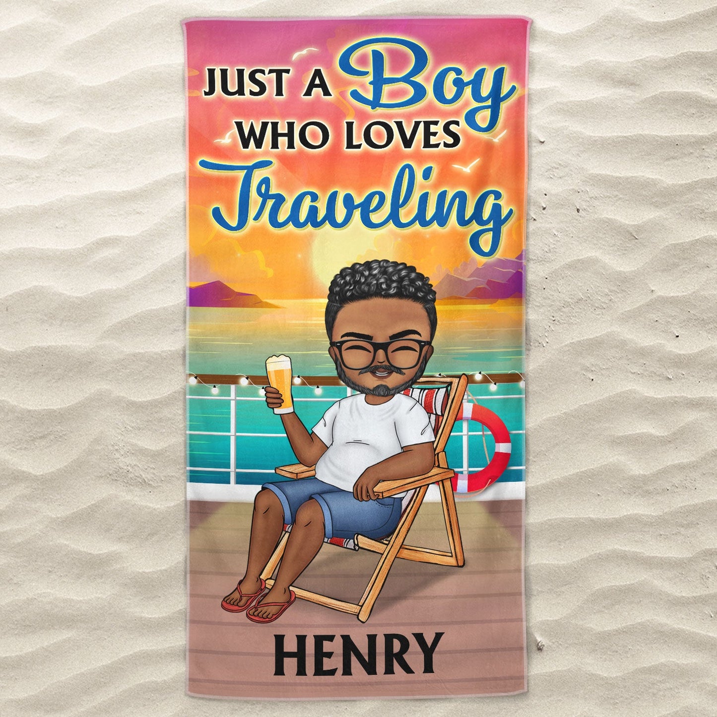 Personalized "Life Is Better On A Cruise" Beach Towel | Custom Travel Gift