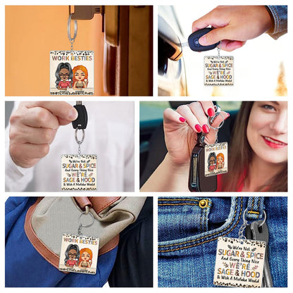 Personalized Funny Keychain for Work Besties: 'You Are The Reason...'