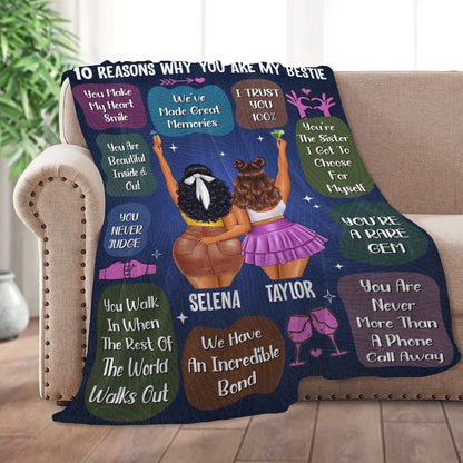 10 Reasons Why You Are My Bestie - Personalized Blanket