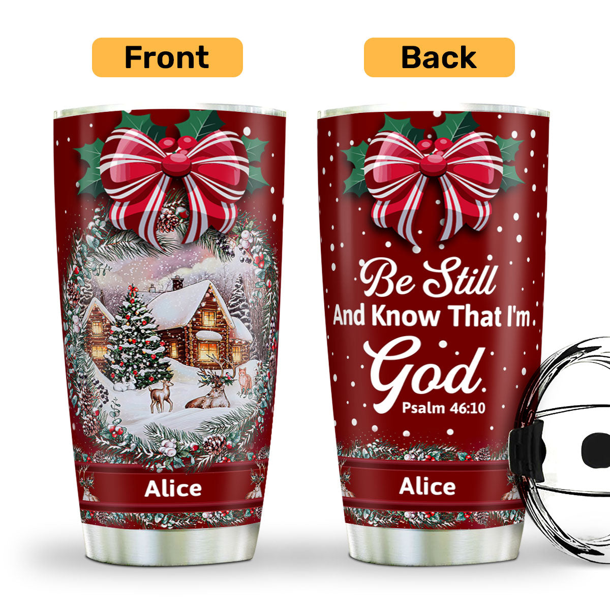 Be Still and Know That I Am God - Personalized Stainless Steel Tumbler